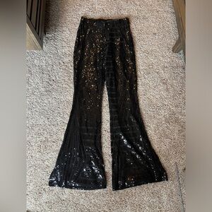 Sequin flare pants